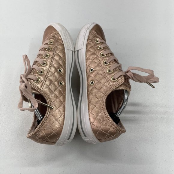 Quilted Gold Sneakers - Picture 6 of 8